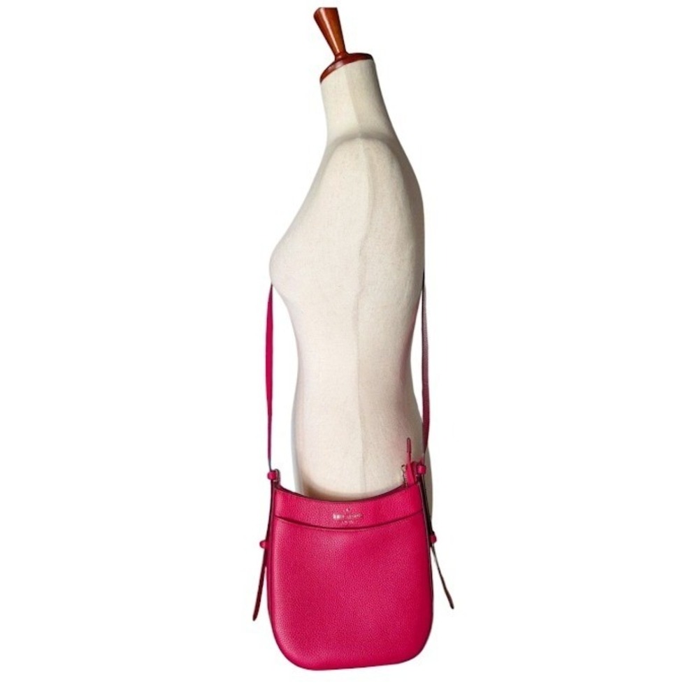 Kate Spade New York Leila North South Hot Pink Leather Crossbody Bag NWOT